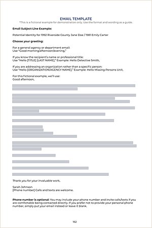 Email Template page