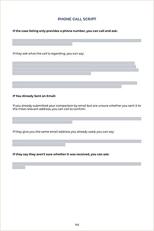 Phone Call Script page